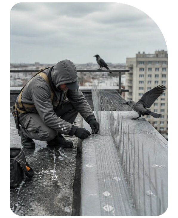 Защита от ворон под ключ в Абакане по цене от 5108 р. | Сенат-Бкн